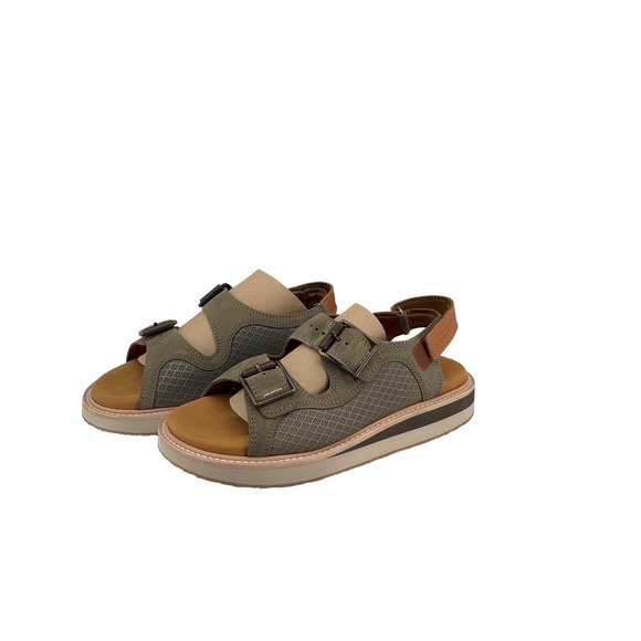 SAS San Antonio Shoemakers Olive Green Adjustable Buckle Sandals Women's - Picture 1 of 8